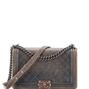Chanel New Medium Boy Flap Bag Quilted Washed Calfskin